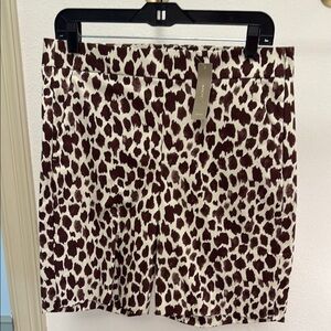 J. Crew Animal PrintShorts - Brown and Cream